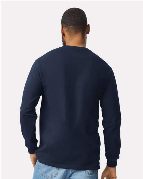 Gildan Unisex Ultra Cotton® Long Sleeve Pocket T-Shirt 2410
