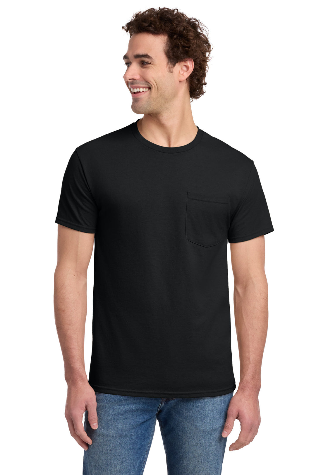Jerzees -  Dri-Power 50/50 Cotton/Poly Pocket T-Shirt.  29MP
