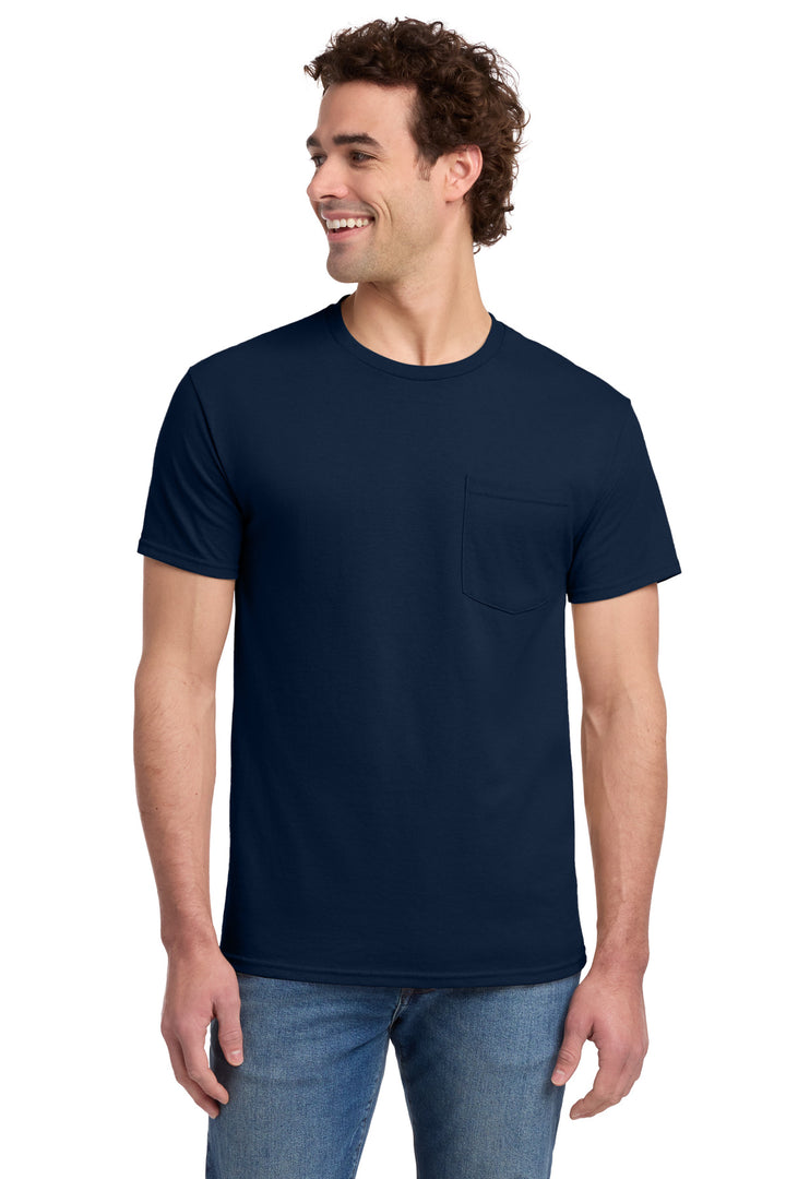 Jerzees -  Dri-Power 50/50 Cotton/Poly Pocket T-Shirt.  29MP