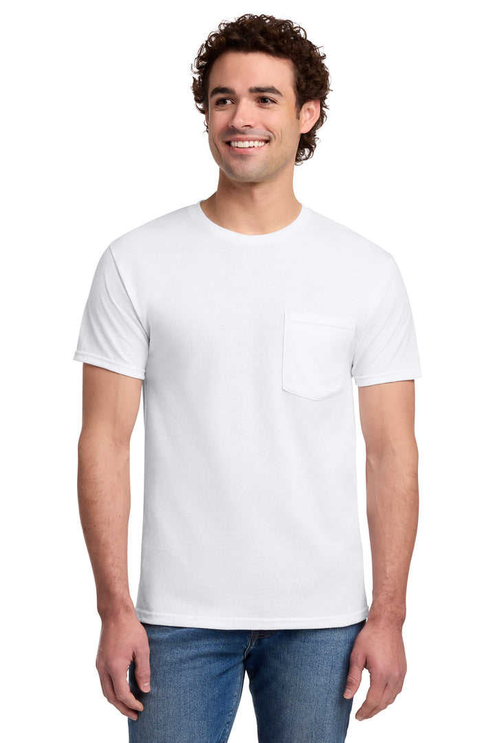 Jerzees -  Dri-Power 50/50 Cotton/Poly Pocket T-Shirt.  29MP