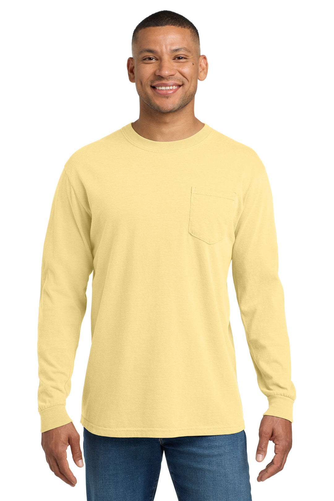 COMFORT COLORS  Heavyweight Ring Spun Long Sleeve Pocket Tee. 4410