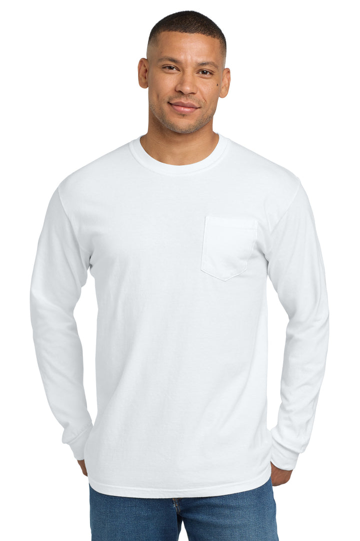 COMFORT COLORS  Heavyweight Ring Spun Long Sleeve Pocket Tee. 4410