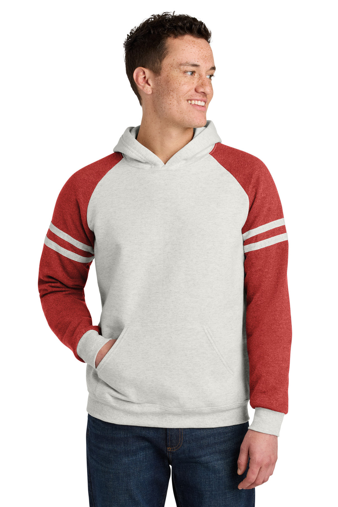 Jerzees Unisex NuBlend Varsity Colorblock Hooded Sweatshirt 97C