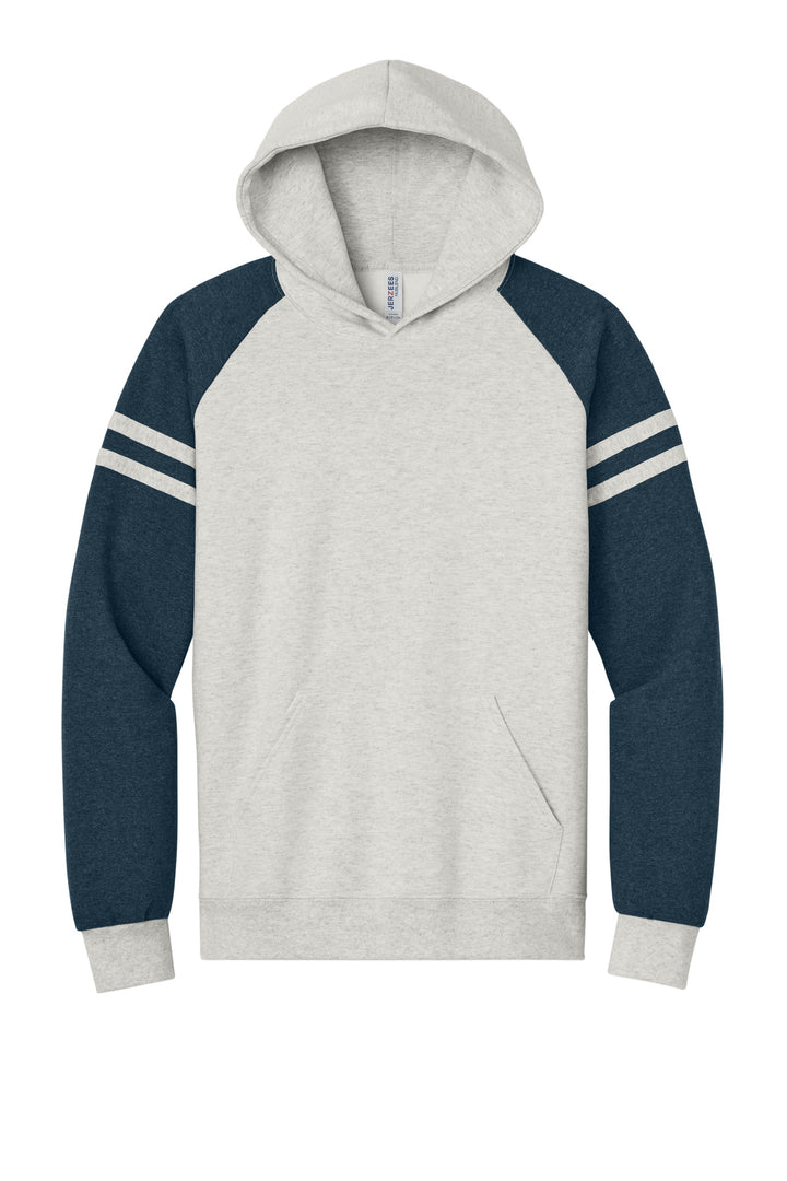 Jerzees Unisex NuBlend Varsity Colorblock Hooded Sweatshirt 97C