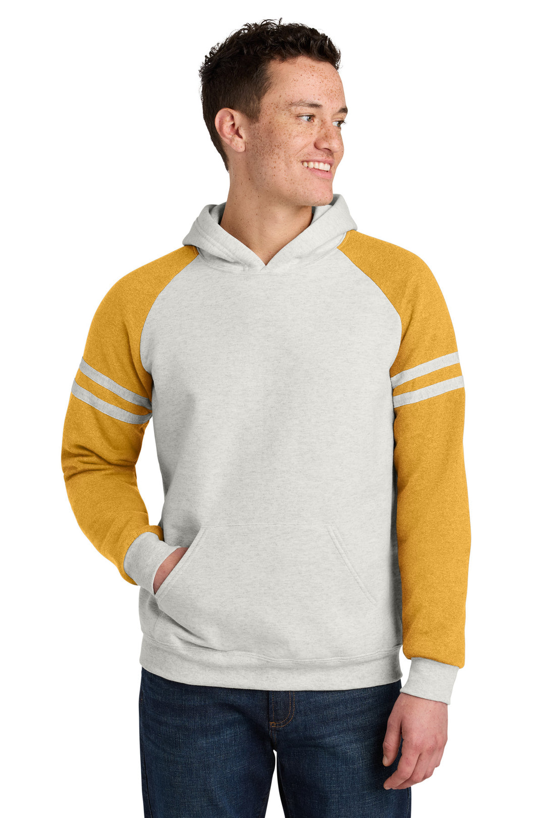 Jerzees Unisex NuBlend Varsity Colorblock Hooded Sweatshirt 97C