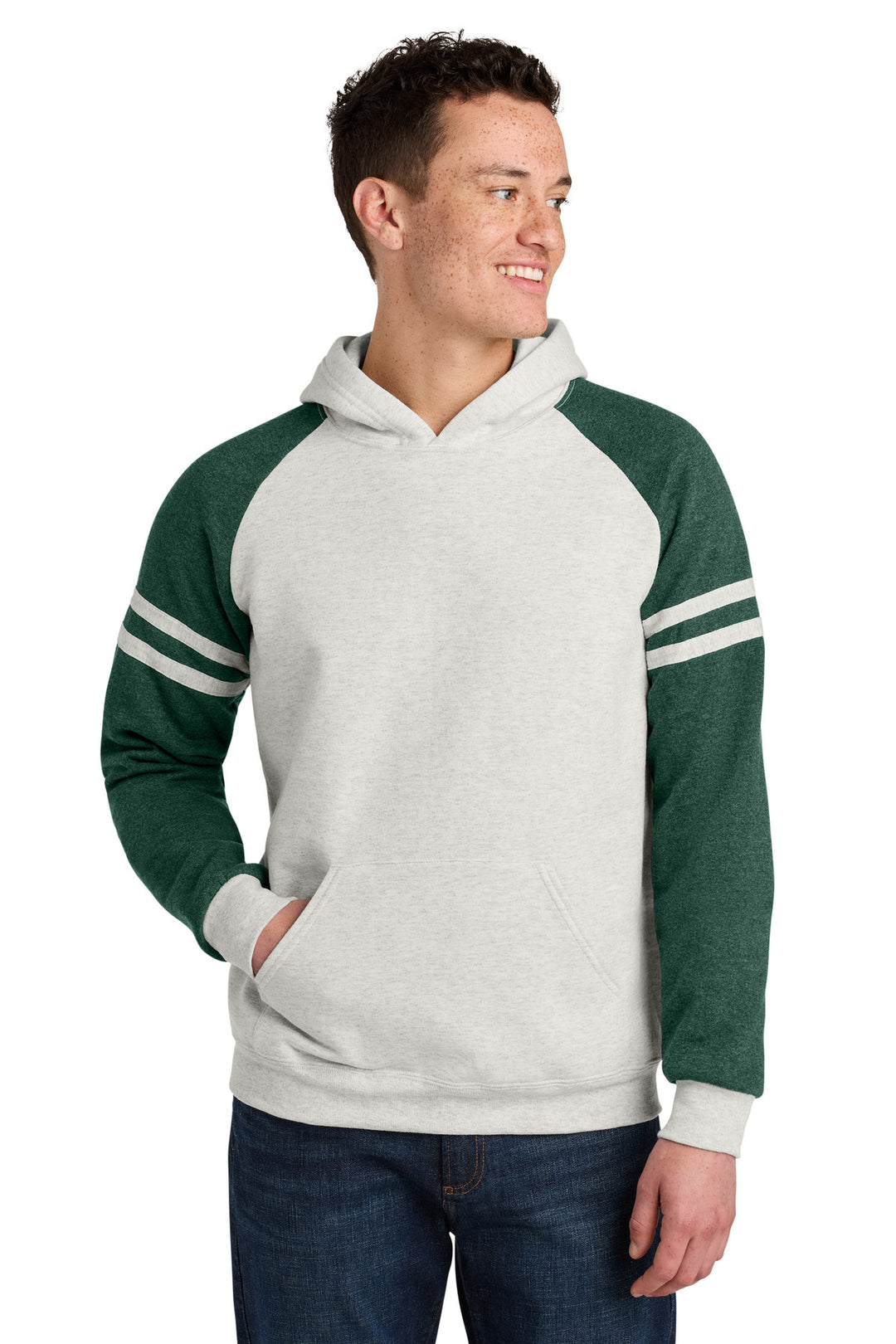 Jerzees Unisex NuBlend Varsity Colorblock Hooded Sweatshirt 97C