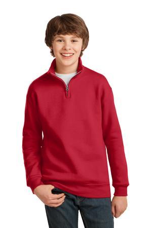 DISCONTINUED JERZEES Youth NuBlend 1/4-Zip Cadet Collar Sweatshirt. 995Y