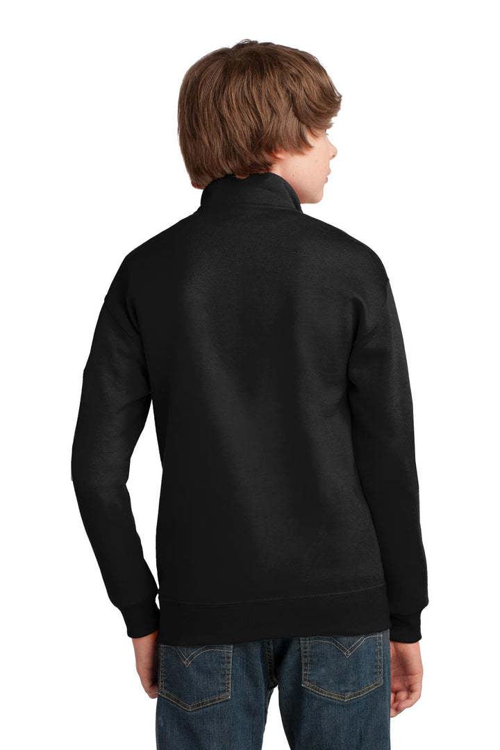 DISCONTINUED JERZEES Youth NuBlend 1/4-Zip Cadet Collar Sweatshirt. 995Y