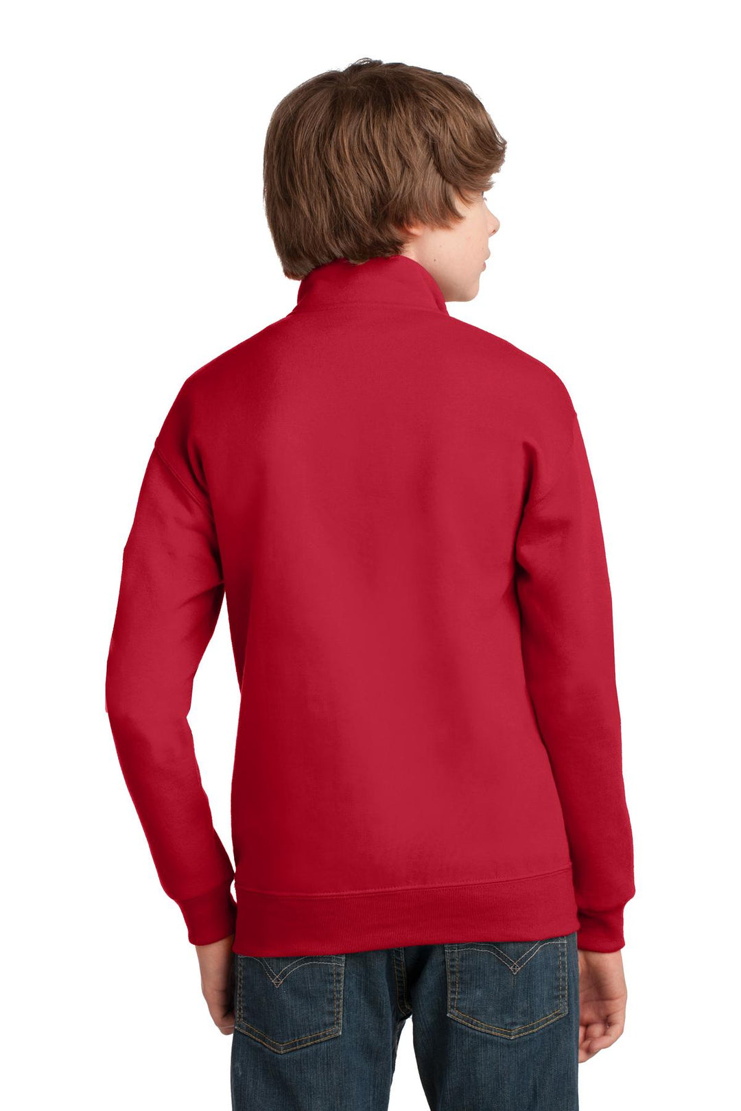 DISCONTINUED JERZEES Youth NuBlend 1/4-Zip Cadet Collar Sweatshirt. 995Y