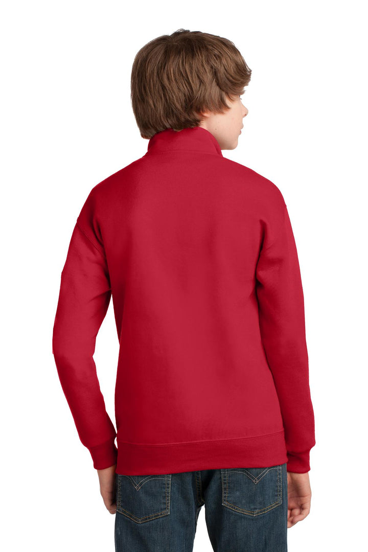 DISCONTINUED JERZEES Youth NuBlend 1/4-Zip Cadet Collar Sweatshirt. 995Y