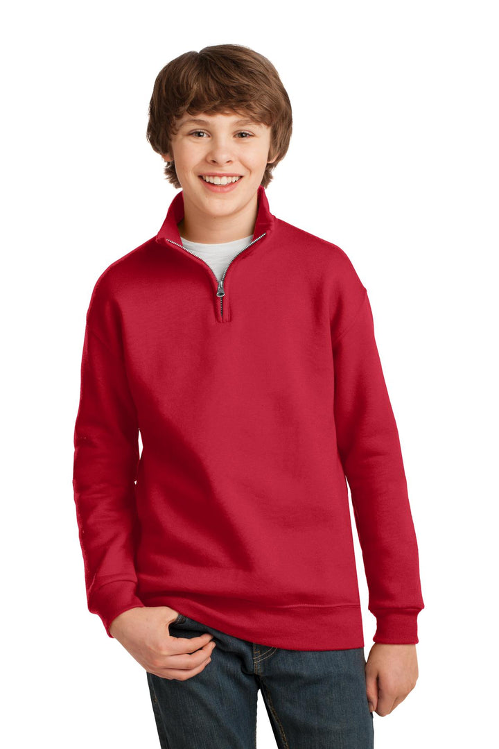 DISCONTINUED JERZEES Youth NuBlend 1/4-Zip Cadet Collar Sweatshirt. 995Y