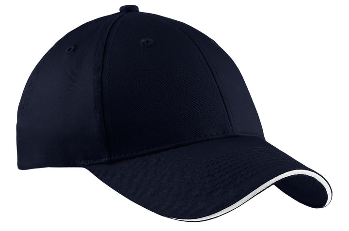 Port Authority Cotton Twill Sandwich Bill Cap.  CP85