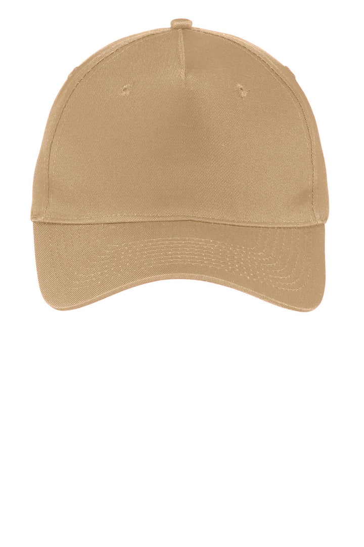 Port Authority Five-Panel Twill Cap.  CP86