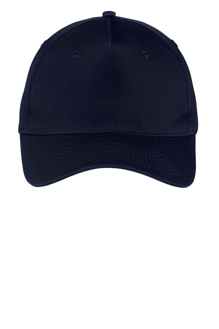 Port Authority Five-Panel Twill Cap.  CP86