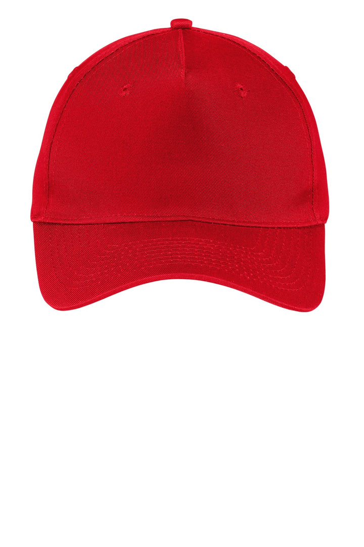 Port Authority Five-Panel Twill Cap.  CP86