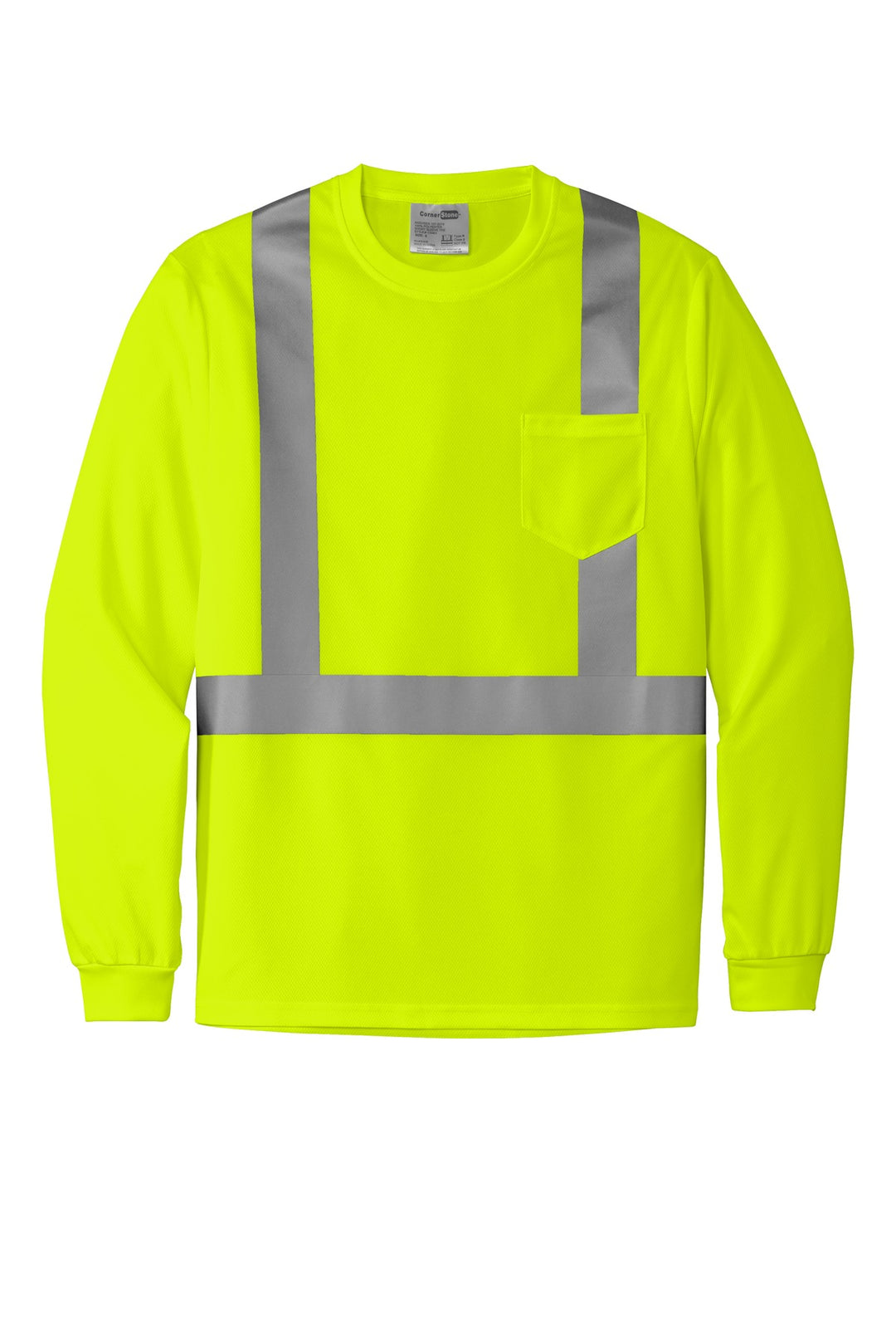 CornerStone  ANSI 107 Class 2 Mesh Long Sleeve Tee. CS201