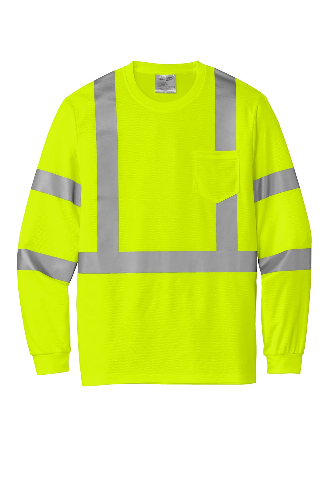 CornerStone  ANSI 107 Class 3 Mesh Long Sleeve Tee. CS203