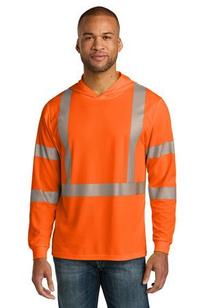CornerStone ANSI 107 Class 3 Long Sleeve Segmented Tape Hooded Tee CS208