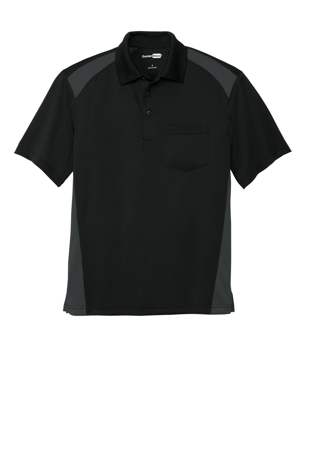 CornerStone Select Snag-Proof Two Way Colorblock Pocket Polo. CS416