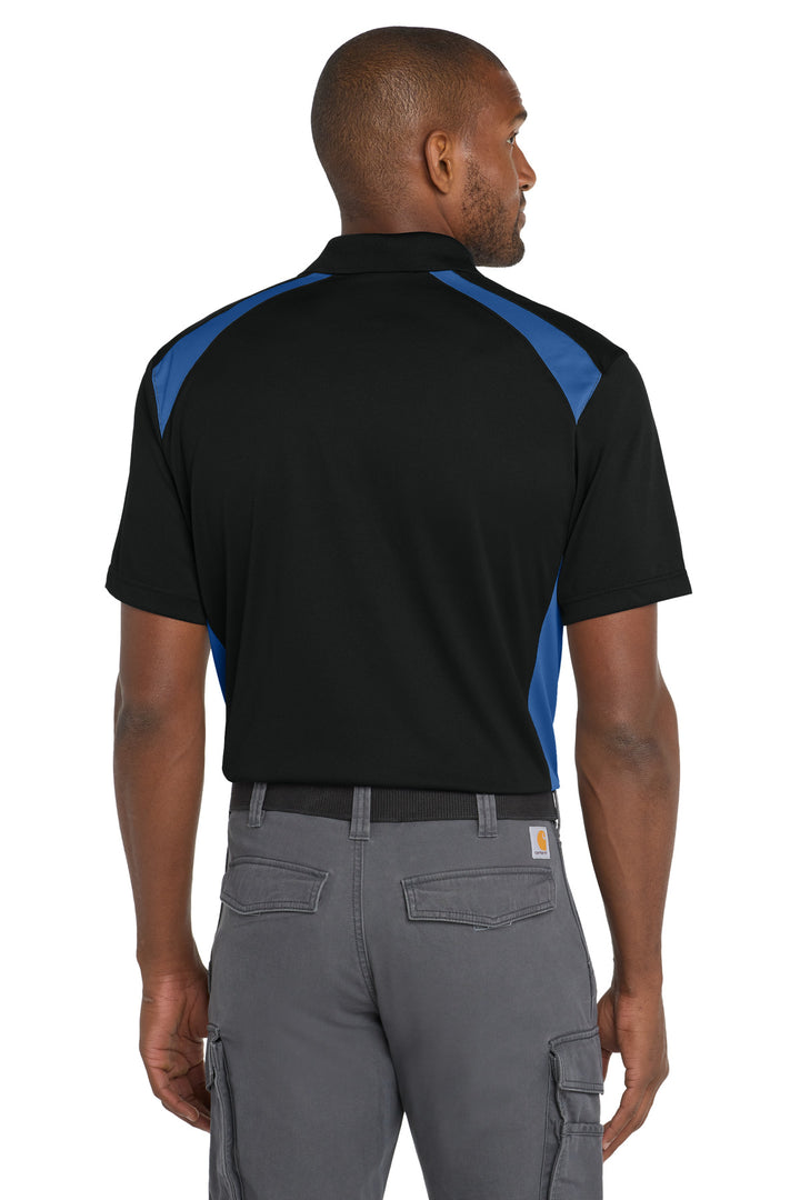 CornerStone Select Snag-Proof Two Way Colorblock Pocket Polo. CS416