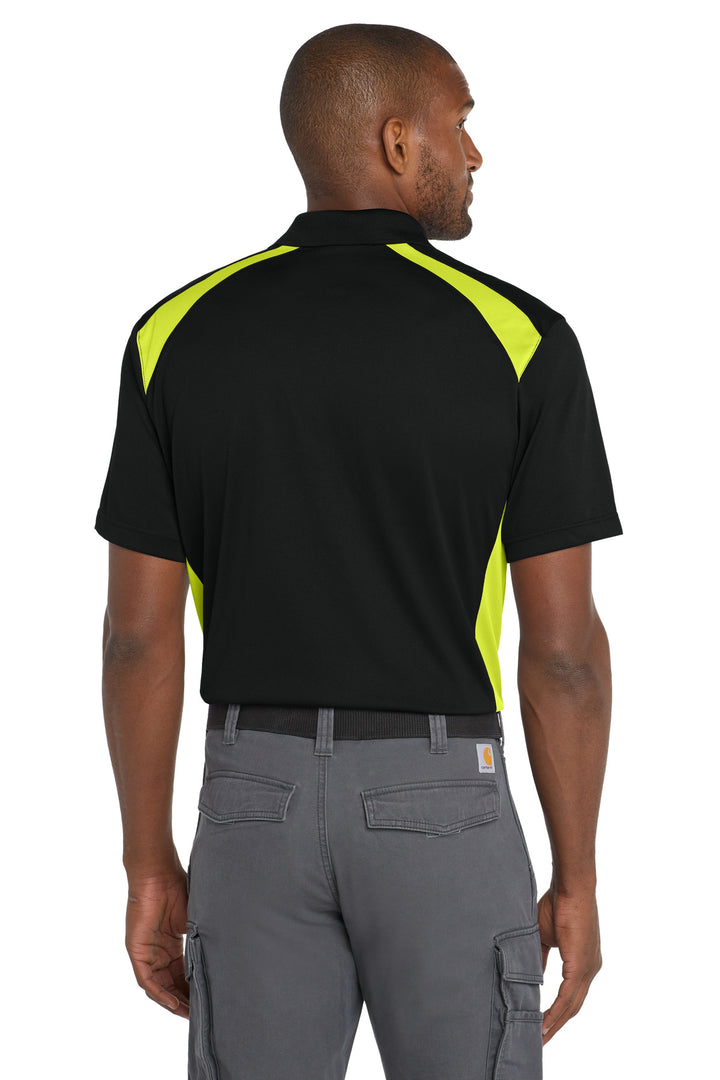 CornerStone Select Snag-Proof Two Way Colorblock Pocket Polo. CS416
