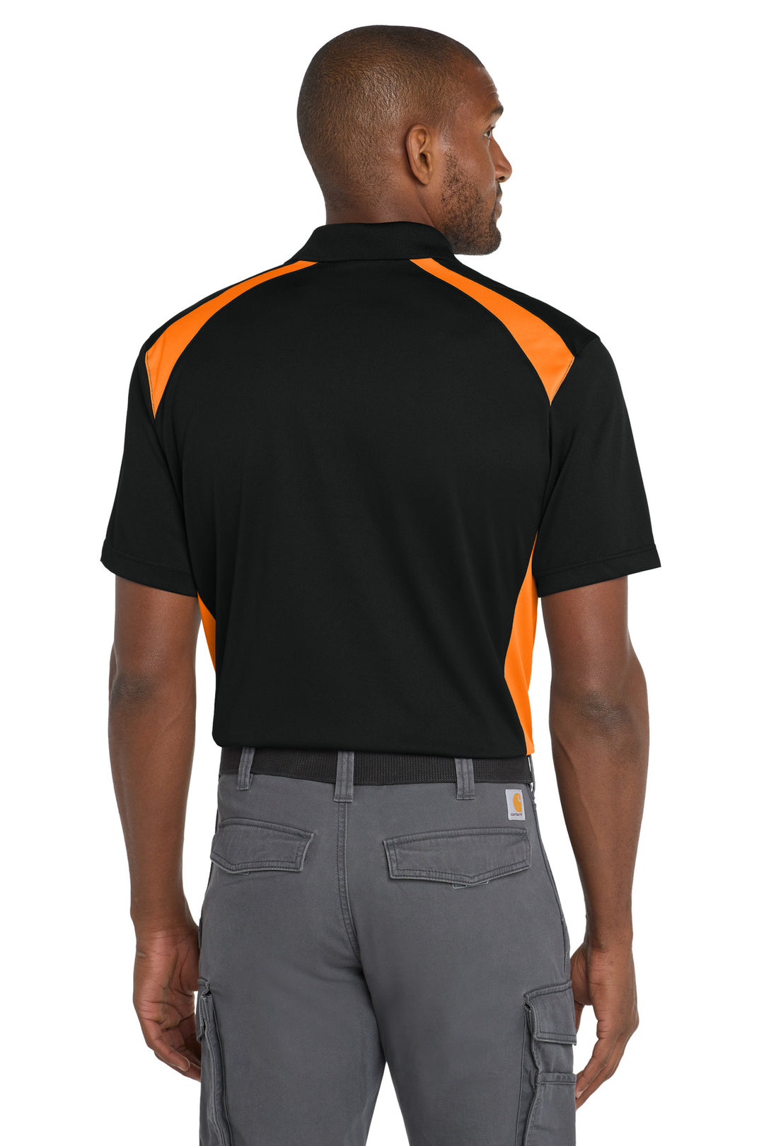 CornerStone Select Snag-Proof Two Way Colorblock Pocket Polo. CS416