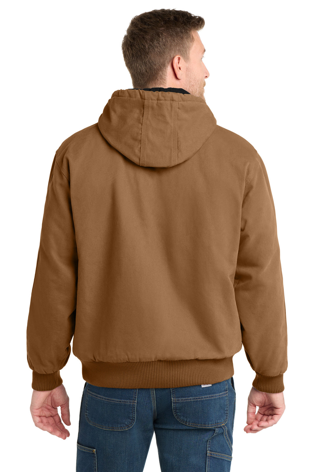 CornerStone Washed Duck Cloth Insulated Hooded Work Jacket. CSJ41