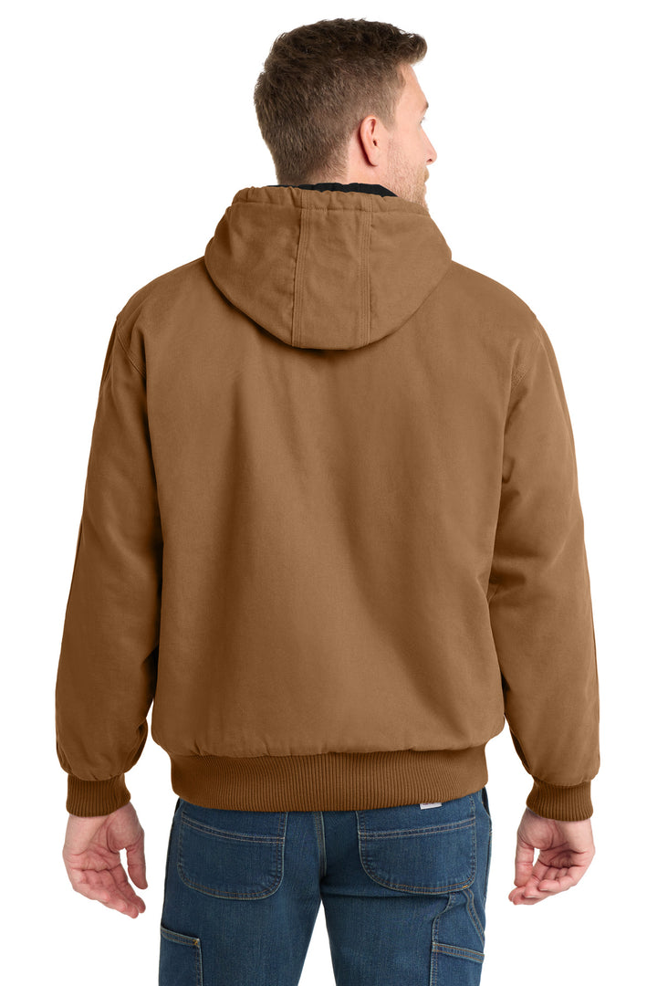 CornerStone Washed Duck Cloth Insulated Hooded Work Jacket. CSJ41