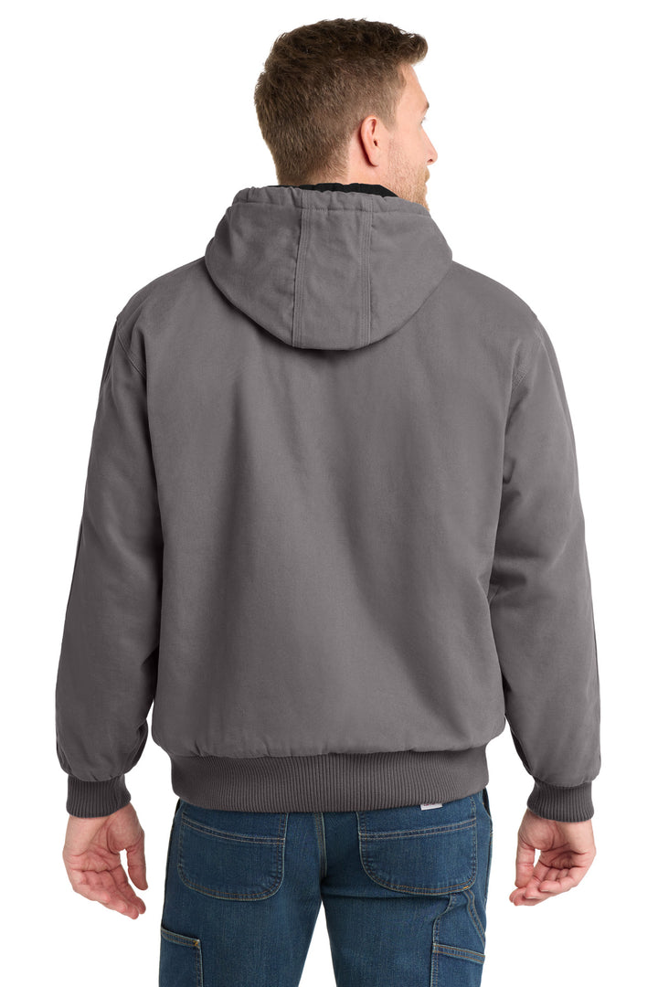 CornerStone Washed Duck Cloth Insulated Hooded Work Jacket. CSJ41