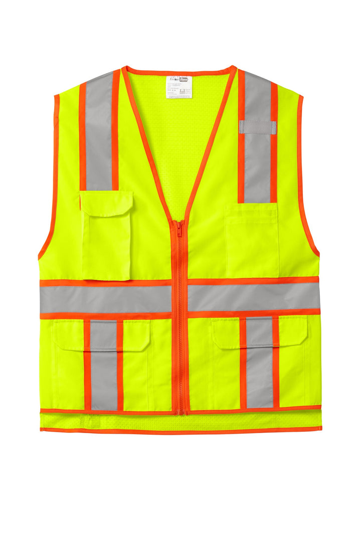 CornerStone  ANSI 107 Class 2 Surveyor Zippered Two-Tone Vest. CSV105