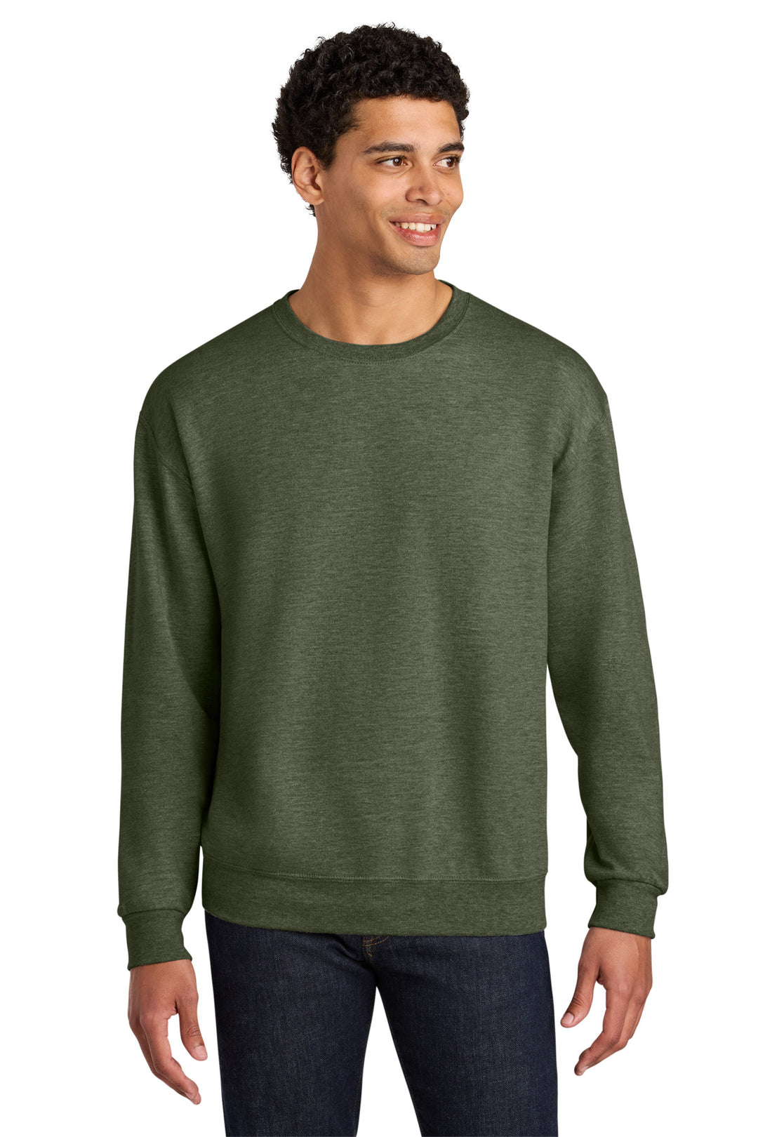 Jerzees Ultimate Unisex CVC Ring Spun Crewneck Sweatshirt IC48M