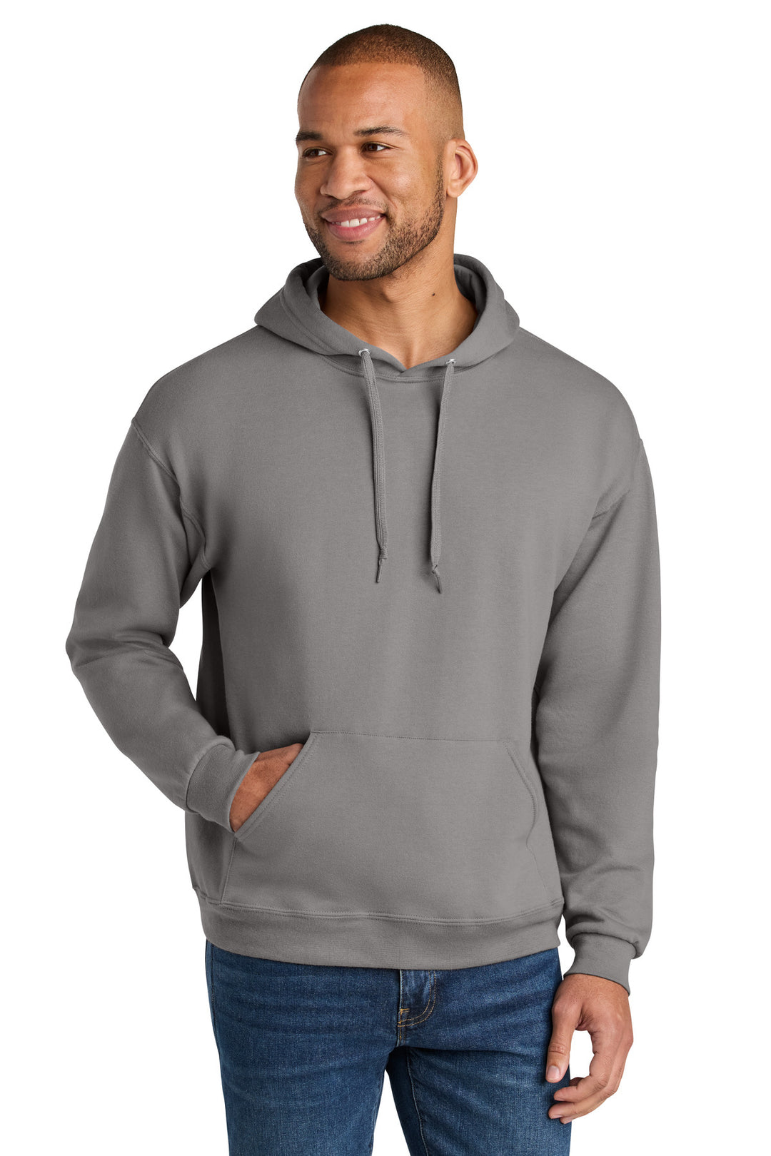 Jerzees Ultimate Unisex CVC Ring Spun Hooded Sweatshirt IC49M