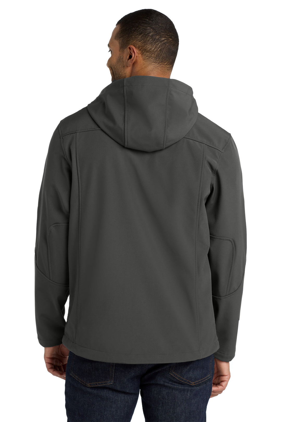 Port Authority Textured Hooded Soft Shell Jacket. J706
