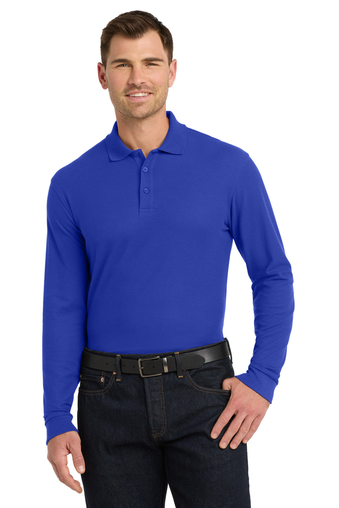 Port Authority Long Sleeve Core Classic Pique Polo. K100LS
