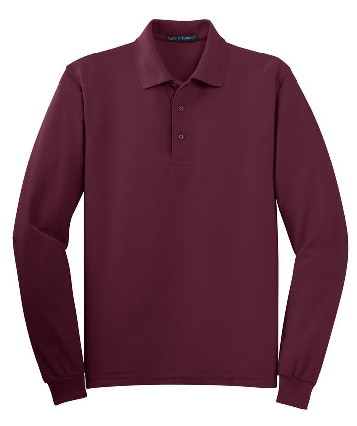 Port Authority Silk Touch Long Sleeve Polo.  K500LS