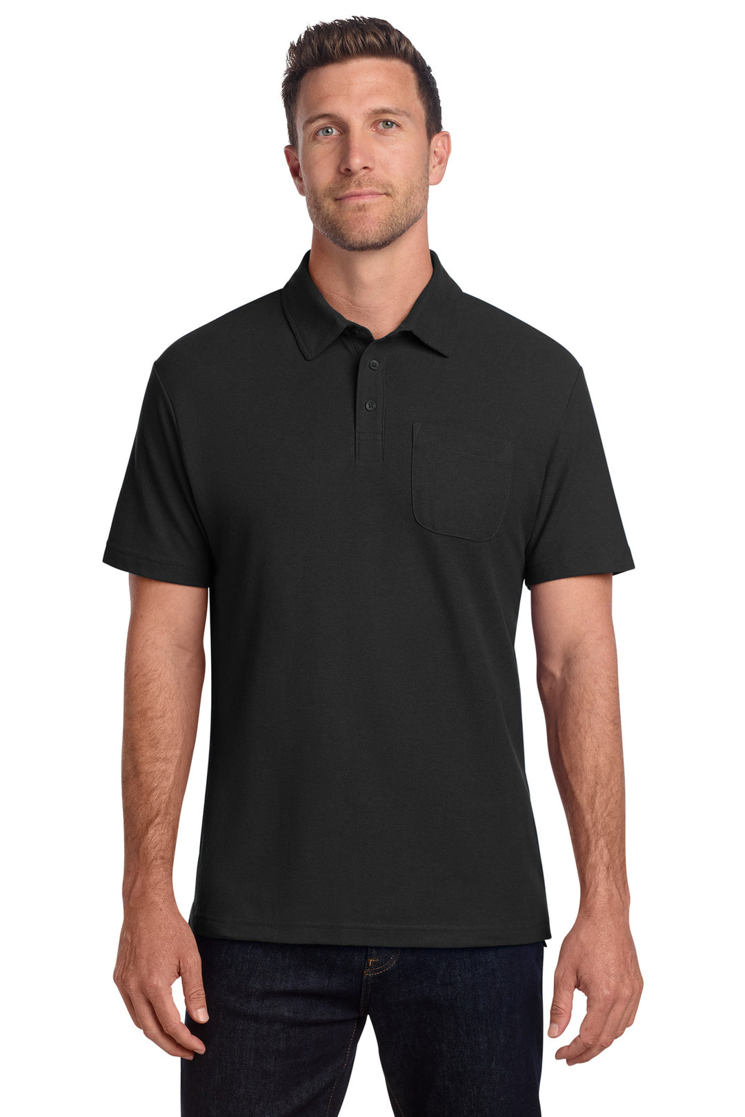 Port Authority C-FREE Cotton Blend Pique Pocket Polo K868