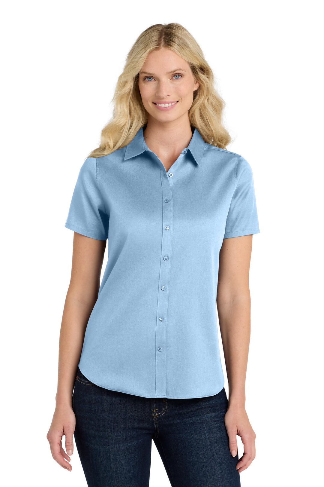 Port Authority Women's Short Sleeve SuperPro ReactTwill Shirt. LW809