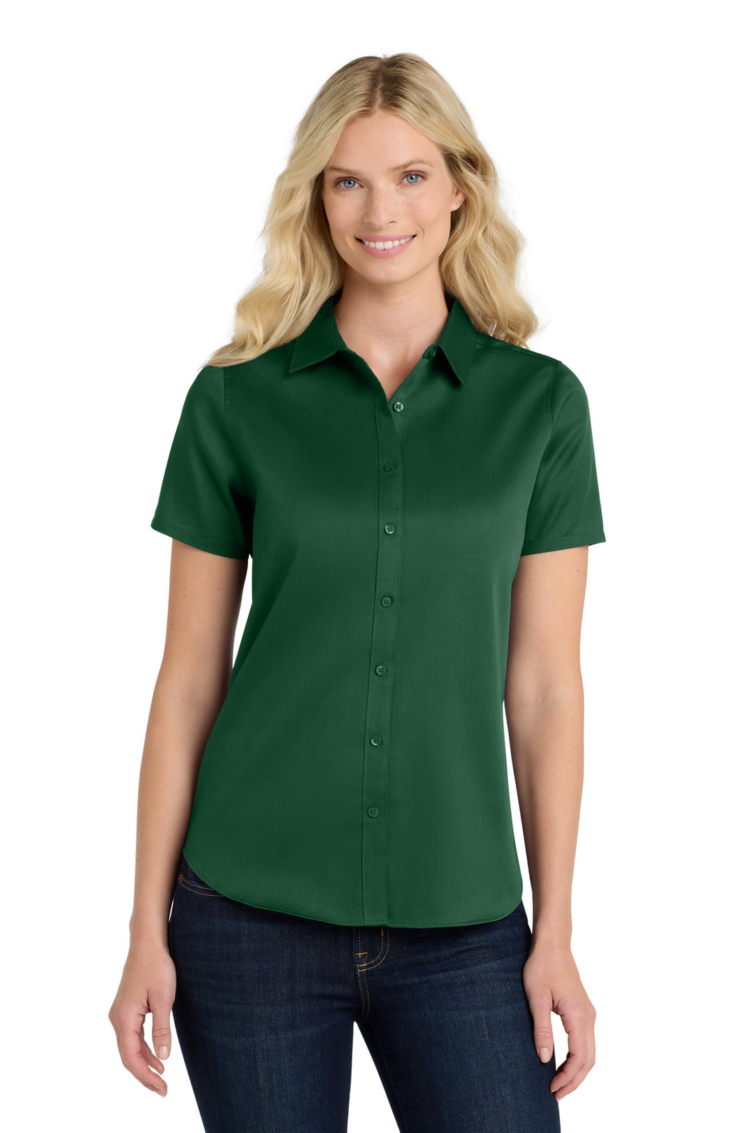 Port Authority Women's Short Sleeve SuperPro ReactTwill Shirt. LW809