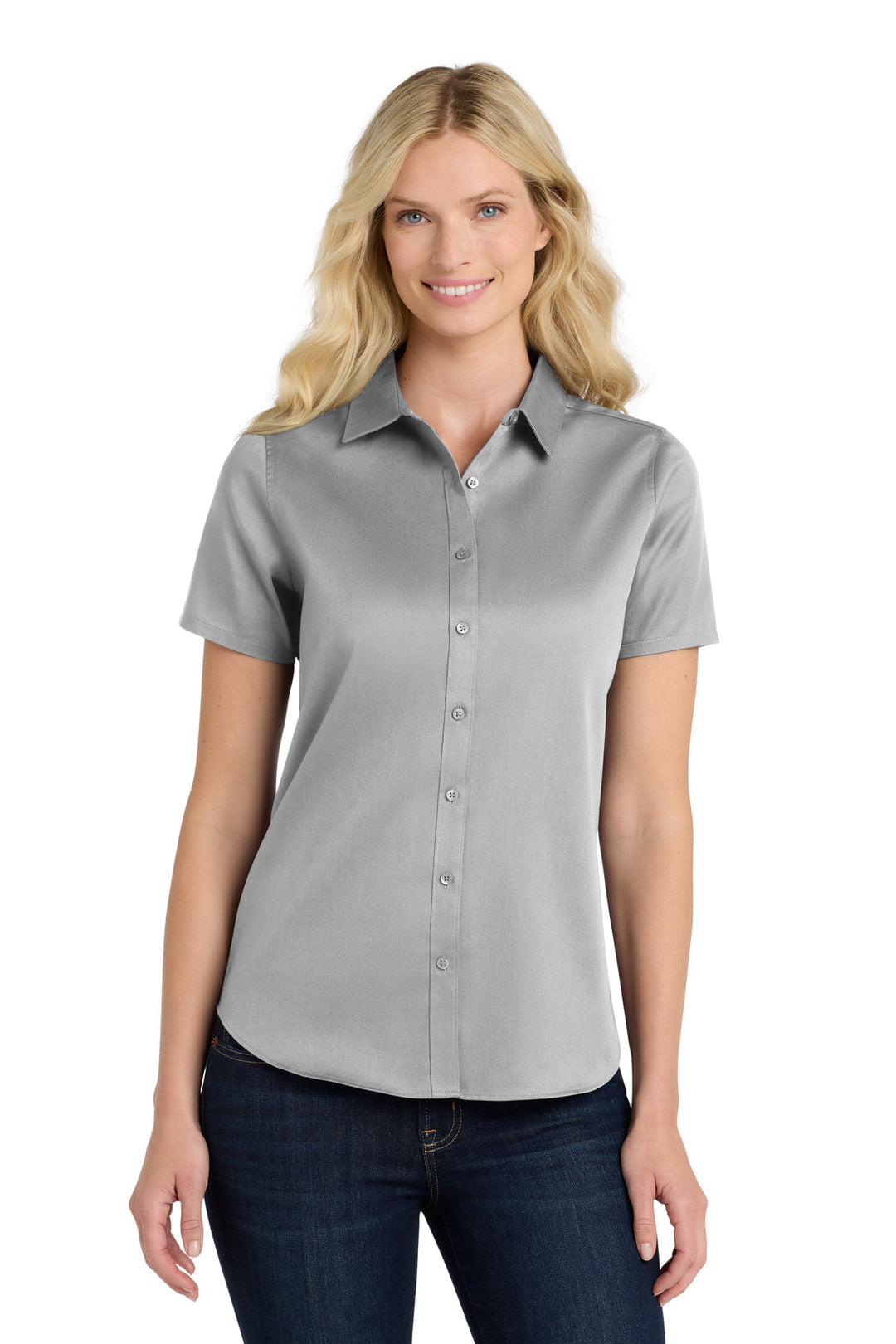 Port Authority Women's Short Sleeve SuperPro ReactTwill Shirt. LW809