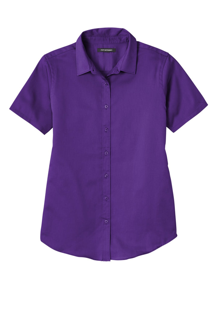 Port Authority Women's Short Sleeve SuperPro ReactTwill Shirt. LW809