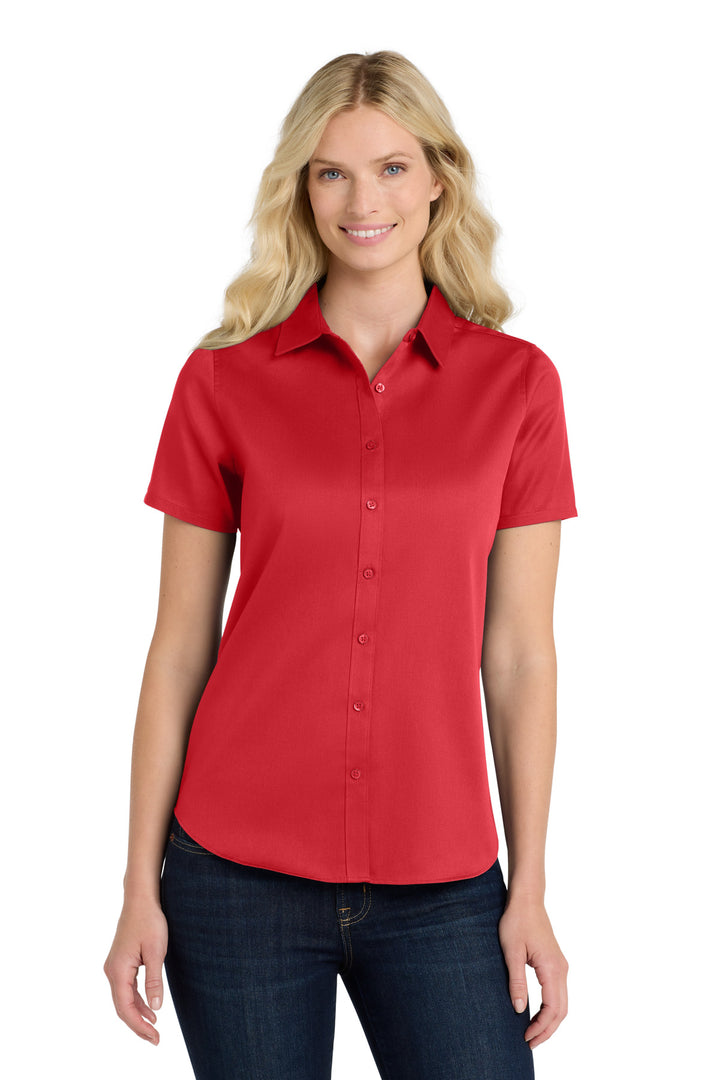 Port Authority Women's Short Sleeve SuperPro ReactTwill Shirt. LW809