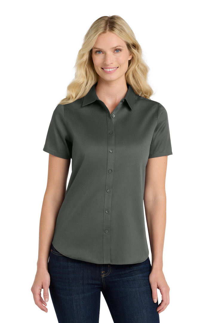 Port Authority Women's Short Sleeve SuperPro ReactTwill Shirt. LW809