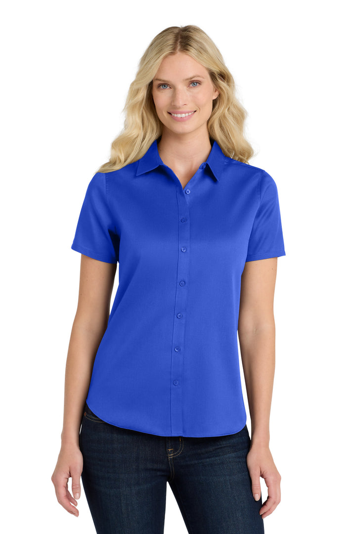 Port Authority Women's Short Sleeve SuperPro ReactTwill Shirt. LW809