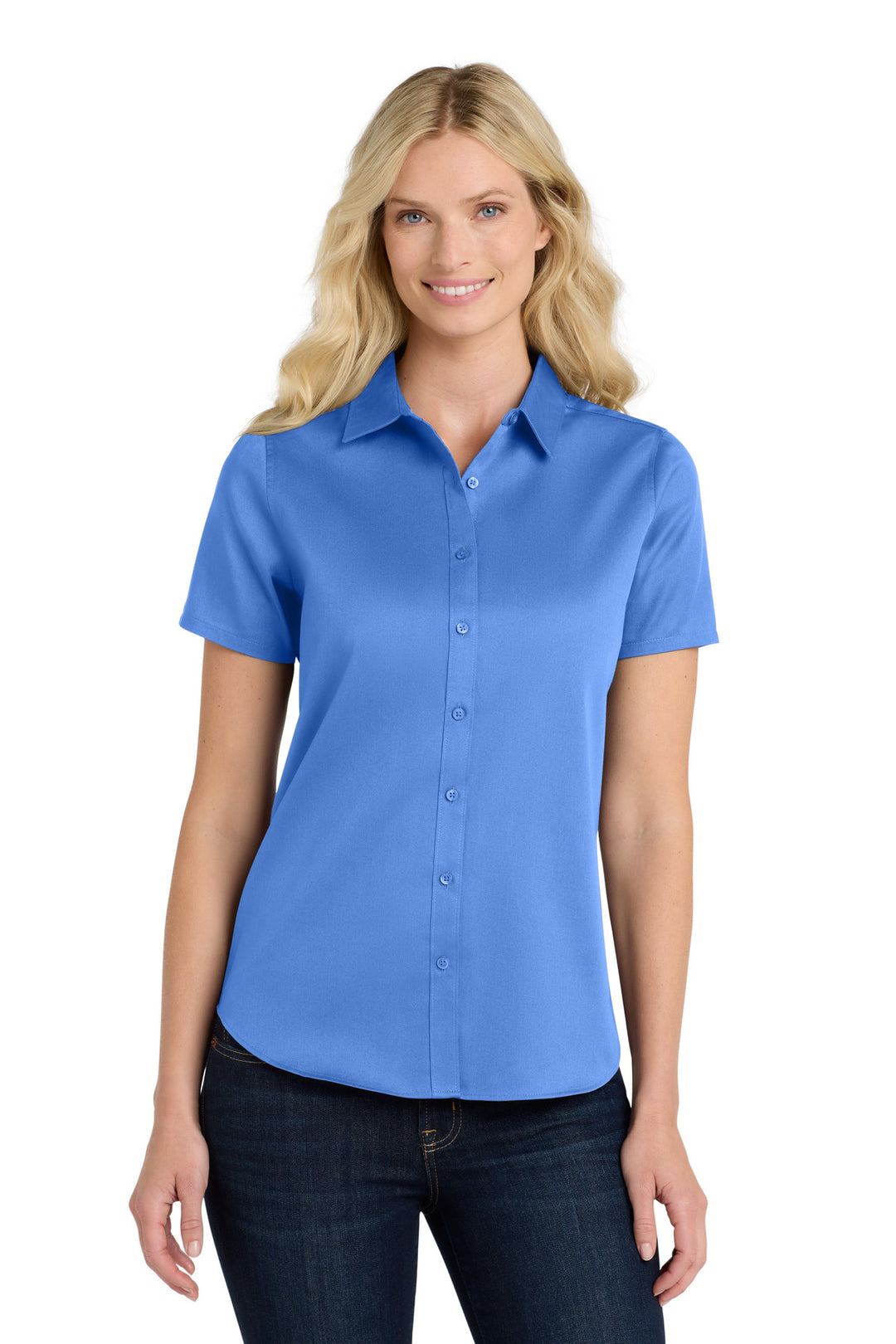 Port Authority Women's Short Sleeve SuperPro ReactTwill Shirt. LW809