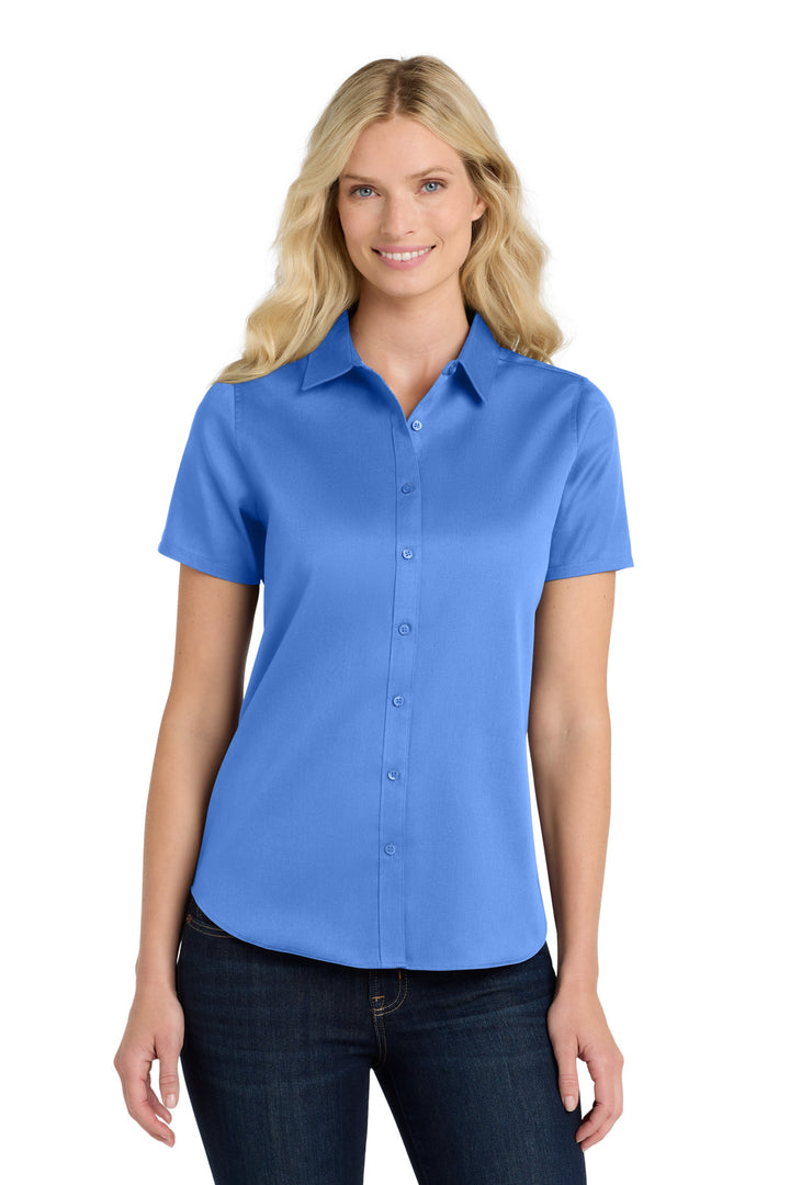 Port Authority Women's Short Sleeve SuperPro ReactTwill Shirt. LW809