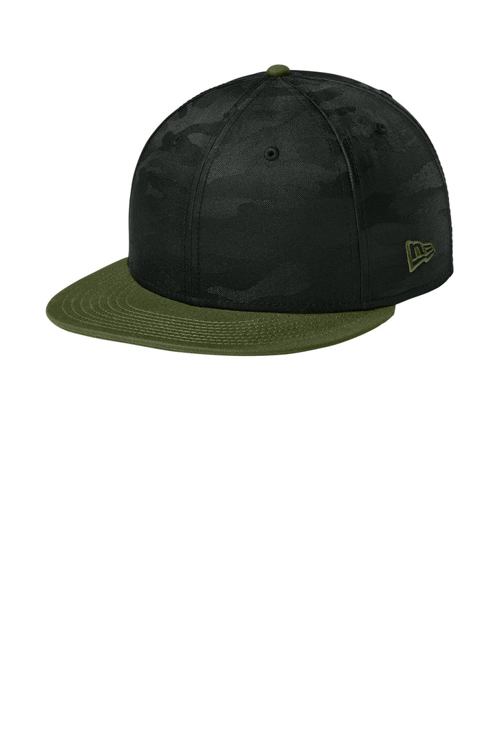New Era  Camo Flat Bill Snapback Cap NE407