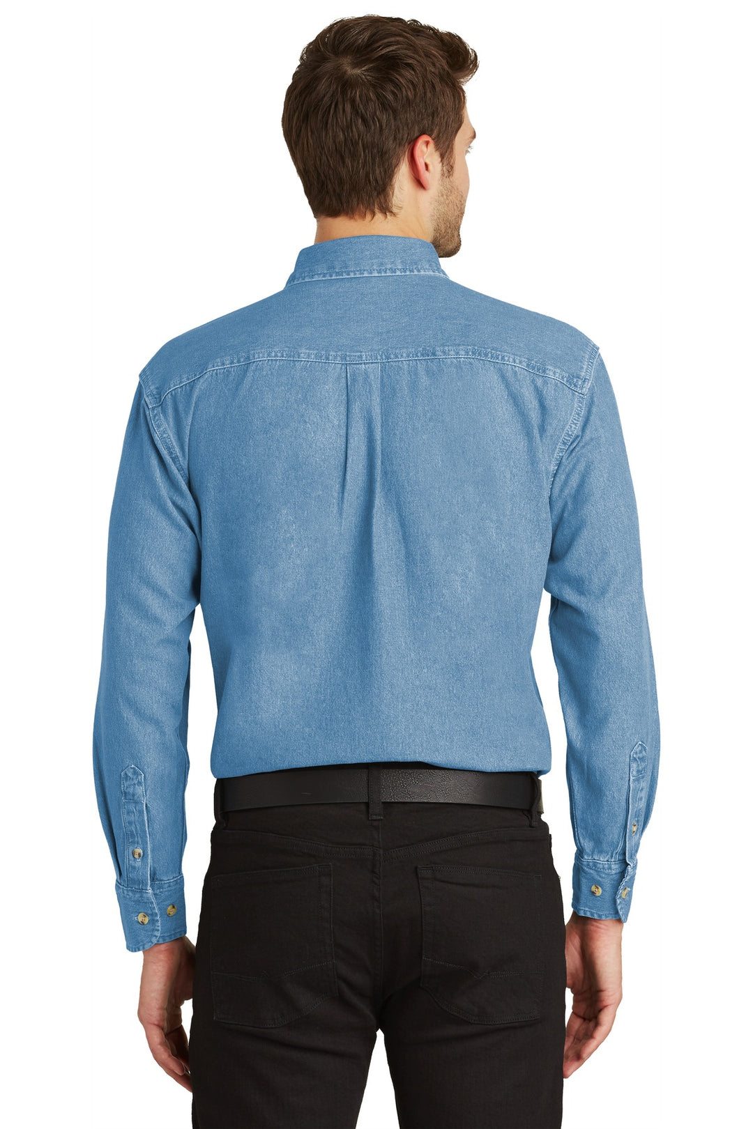 Port Authority Long Sleeve Denim Shirt. S600