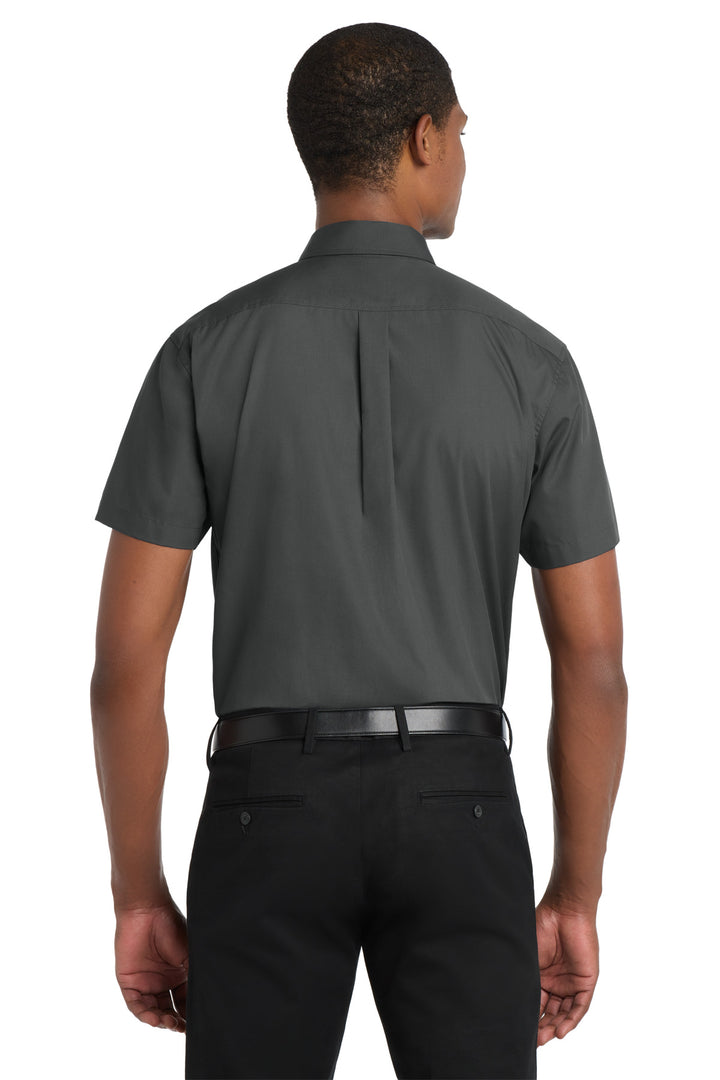 Port Authority Short Sleeve Carefree Poplin Shirt. W101