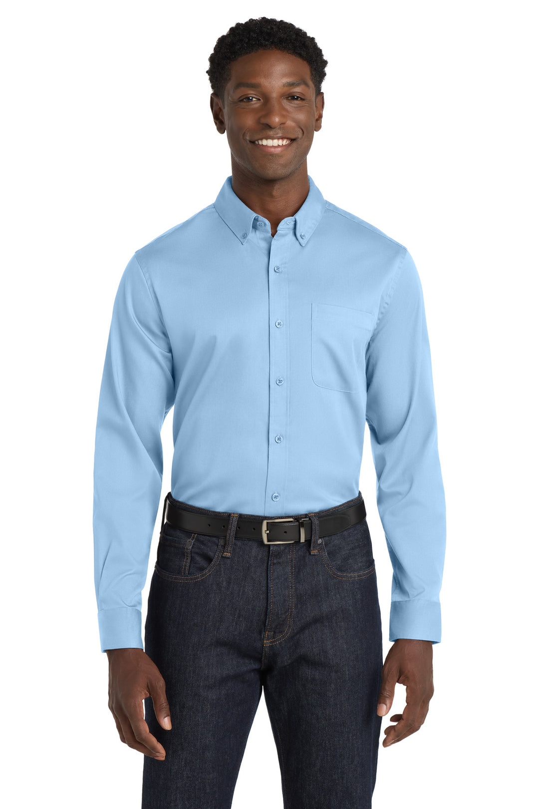 Port Authority Long Sleeve SuperPro React Twill Shirt. W808