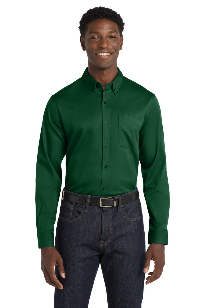 Port Authority Long Sleeve SuperPro React Twill Shirt. W808
